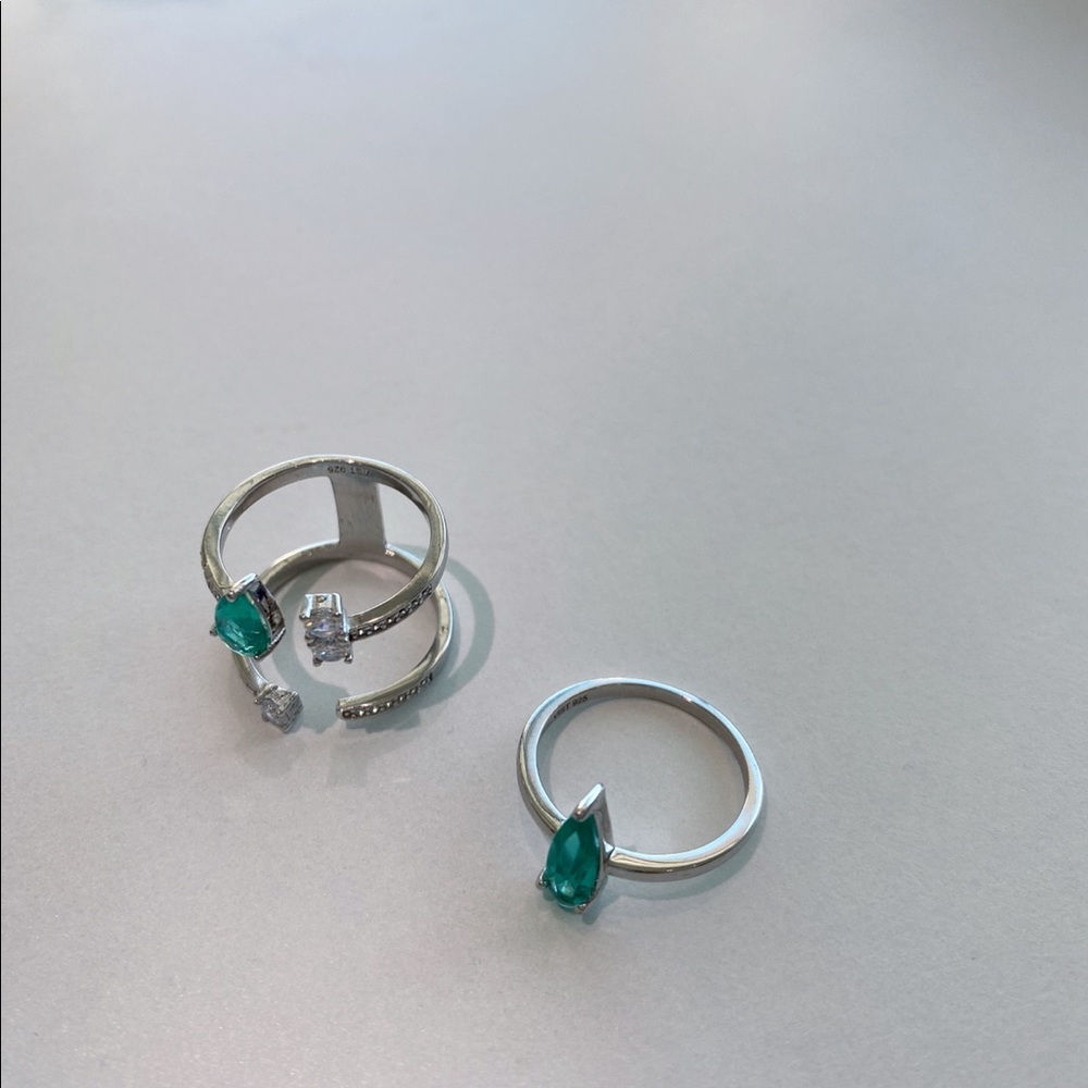 925 silver Ring Set - Picture 3 of 5